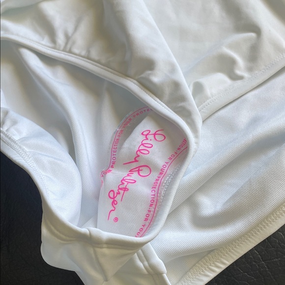 Lilly Pulitzer White Ruched Strapless Swimsuit - Picture 4 of 9